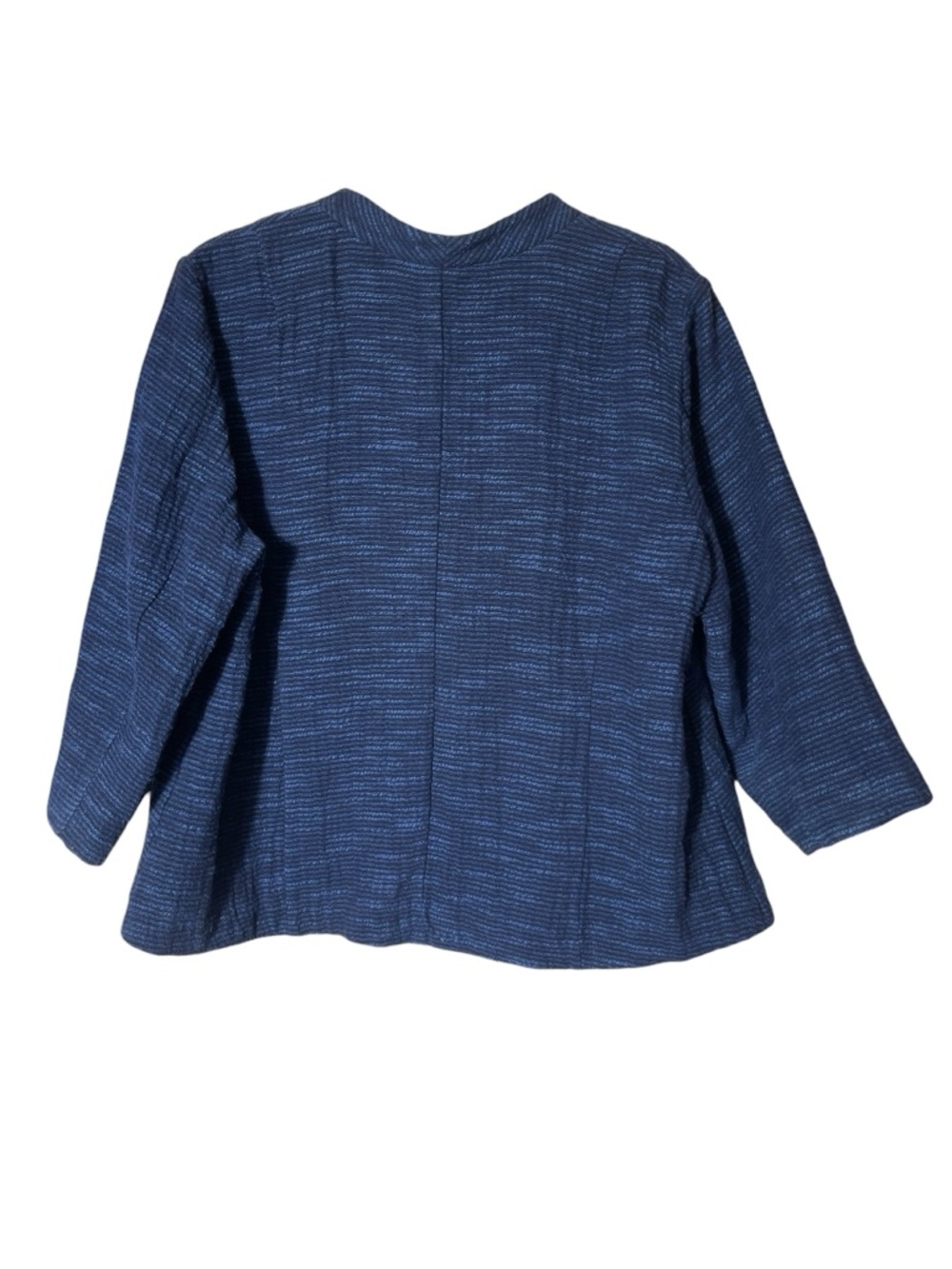 Eileen Fisher Marbled Navy Textured Boxy Architectural Minimalist Lagenlook XL - Picture 3 of 10